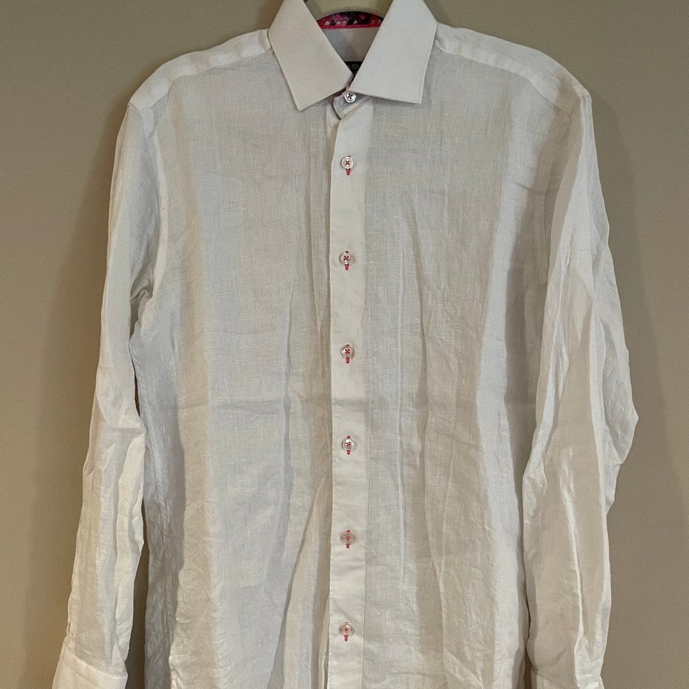 Masutto White Linen Button Down